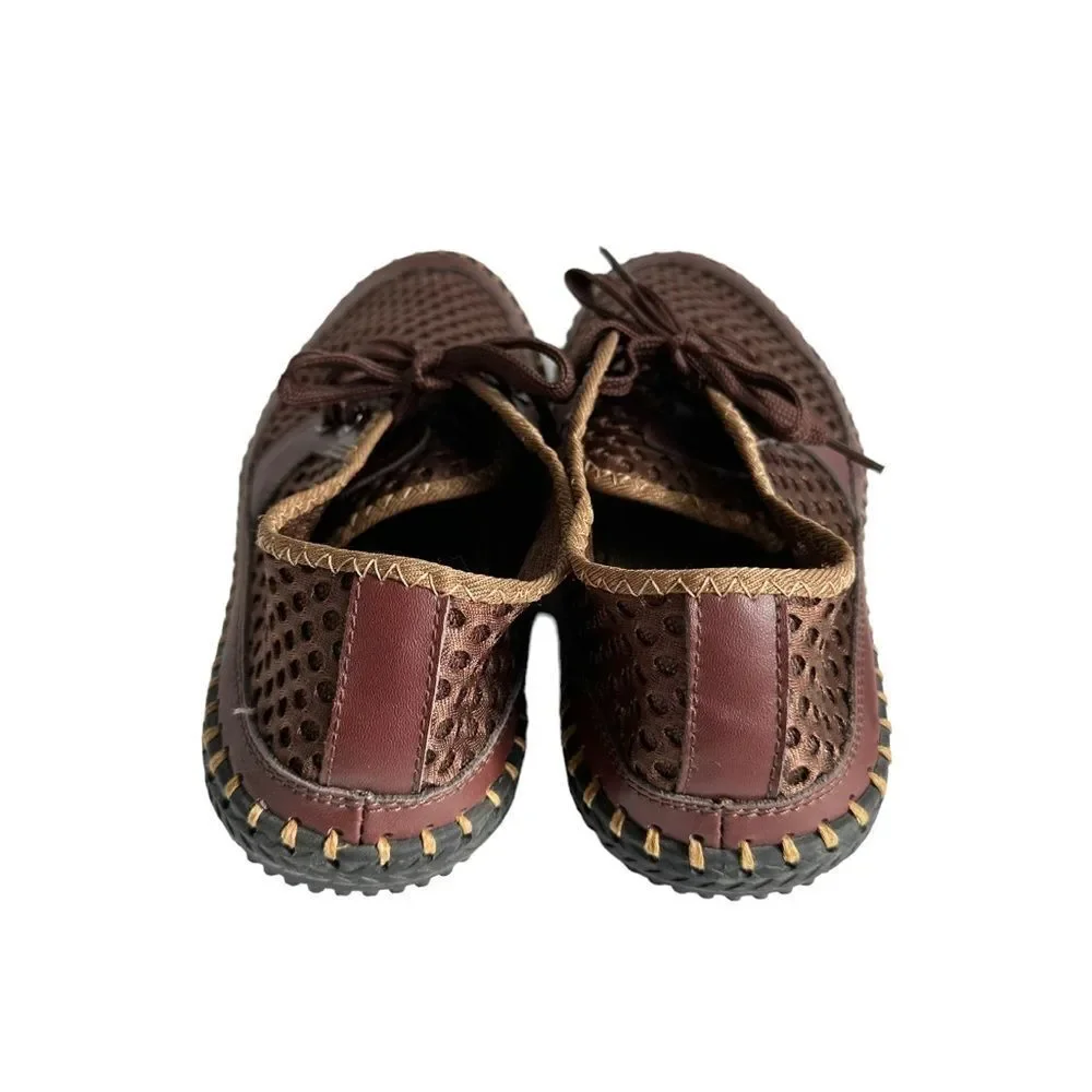 🔃Kaegreel Men’s Brown Mesh Lace Up Water Shoes